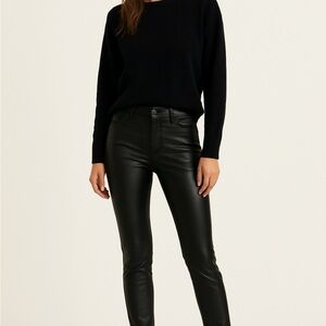 Avec‎ Les Filles Anthropologie faux leather Black Goth Skinny pant Punk